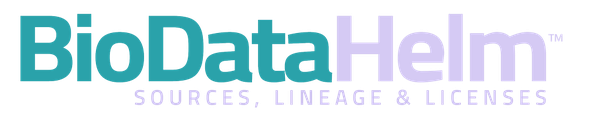 BioDataHelm, sources, lineage and licenses